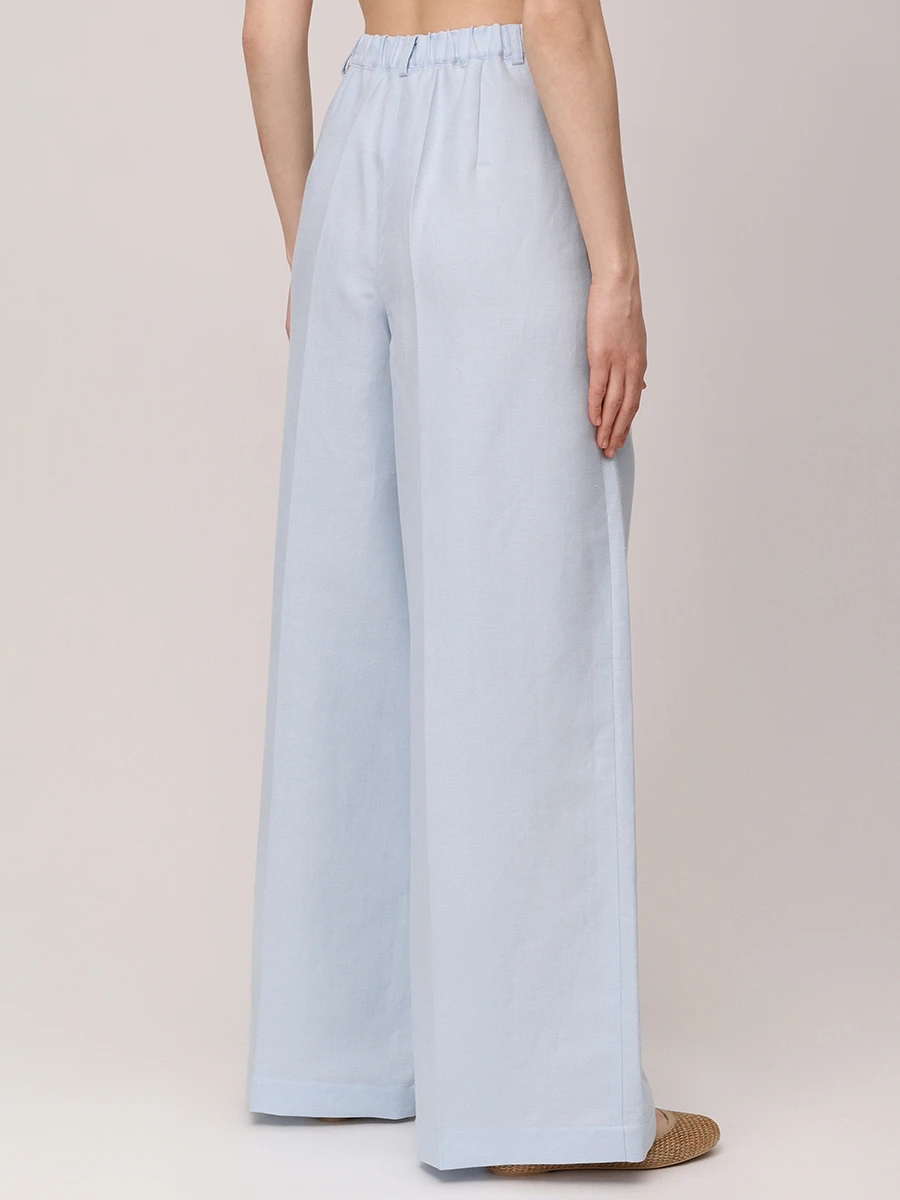 Брюки-палаццо льняные