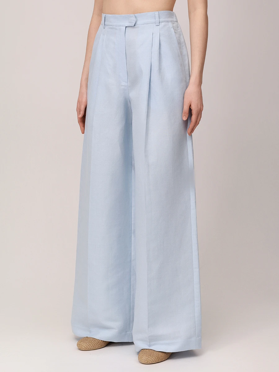 Брюки-палаццо льняные