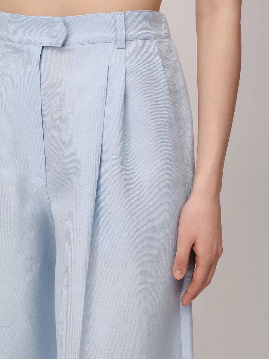 Брюки-палаццо льняные