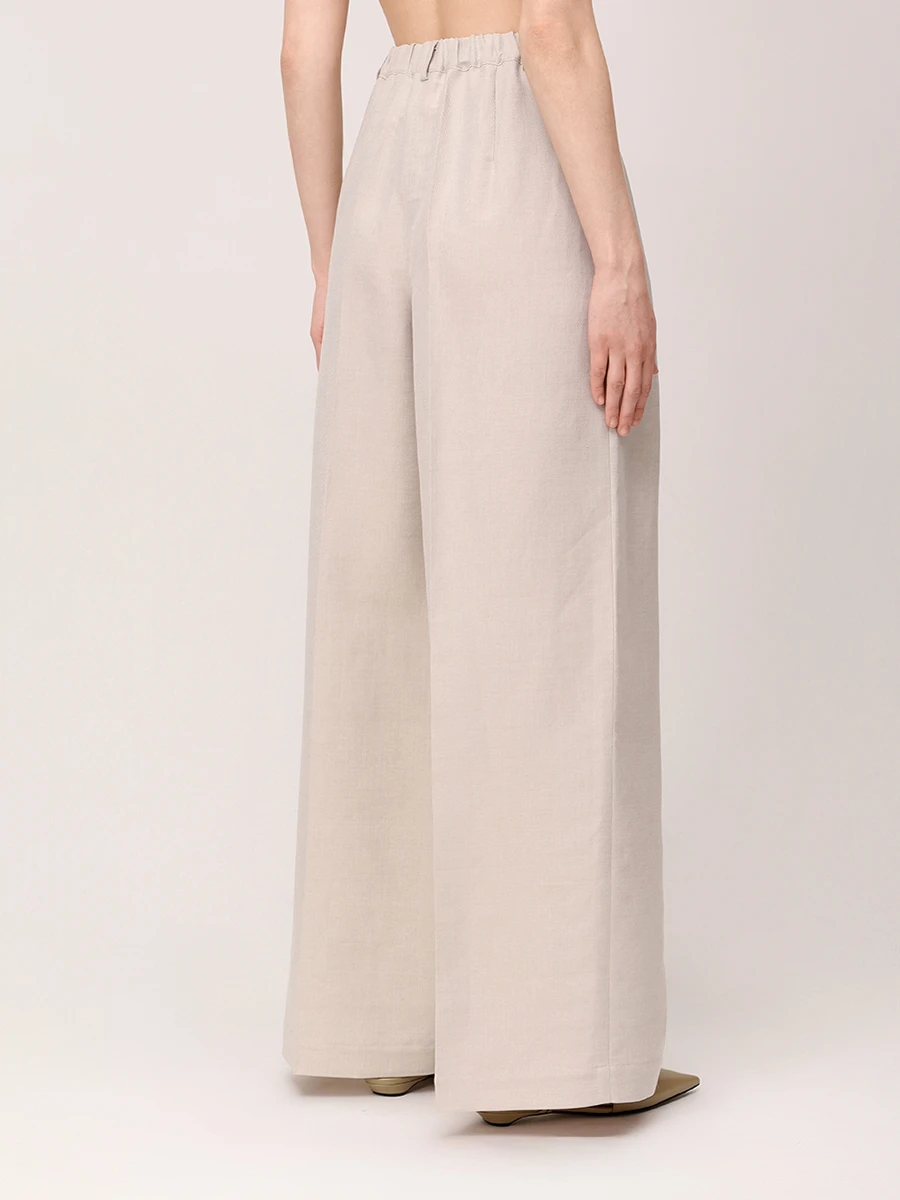 Брюки-палаццо льняные