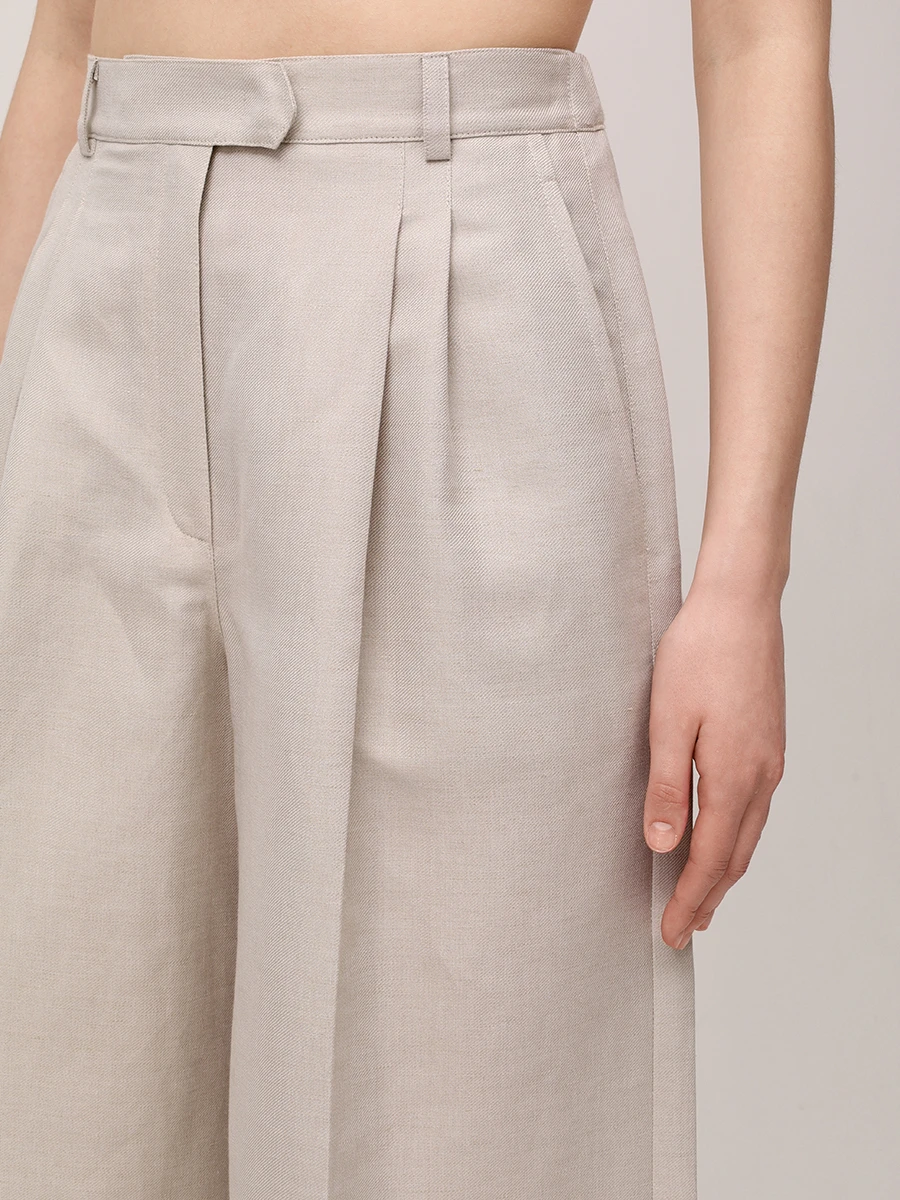 Брюки-палаццо льняные