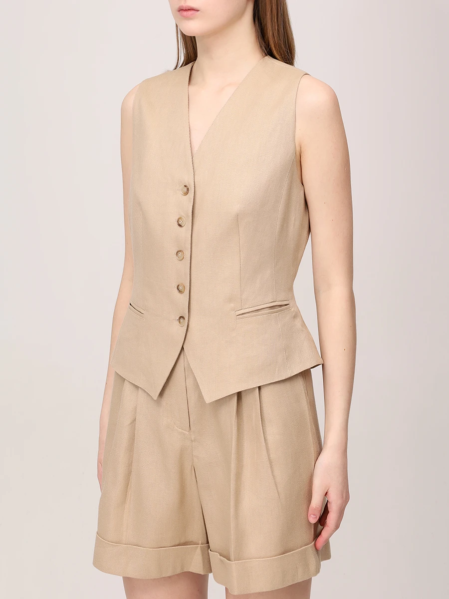 Жилет льняной