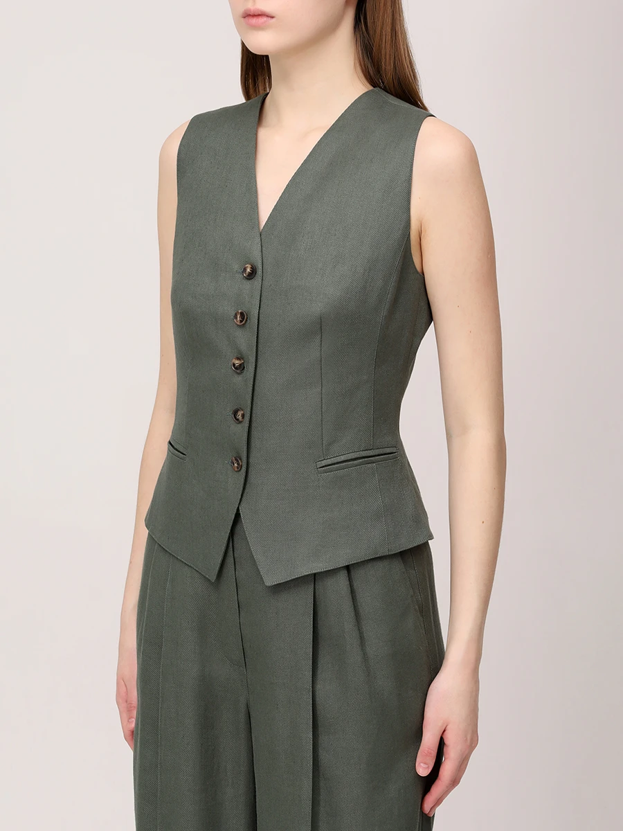 Жилет льняной