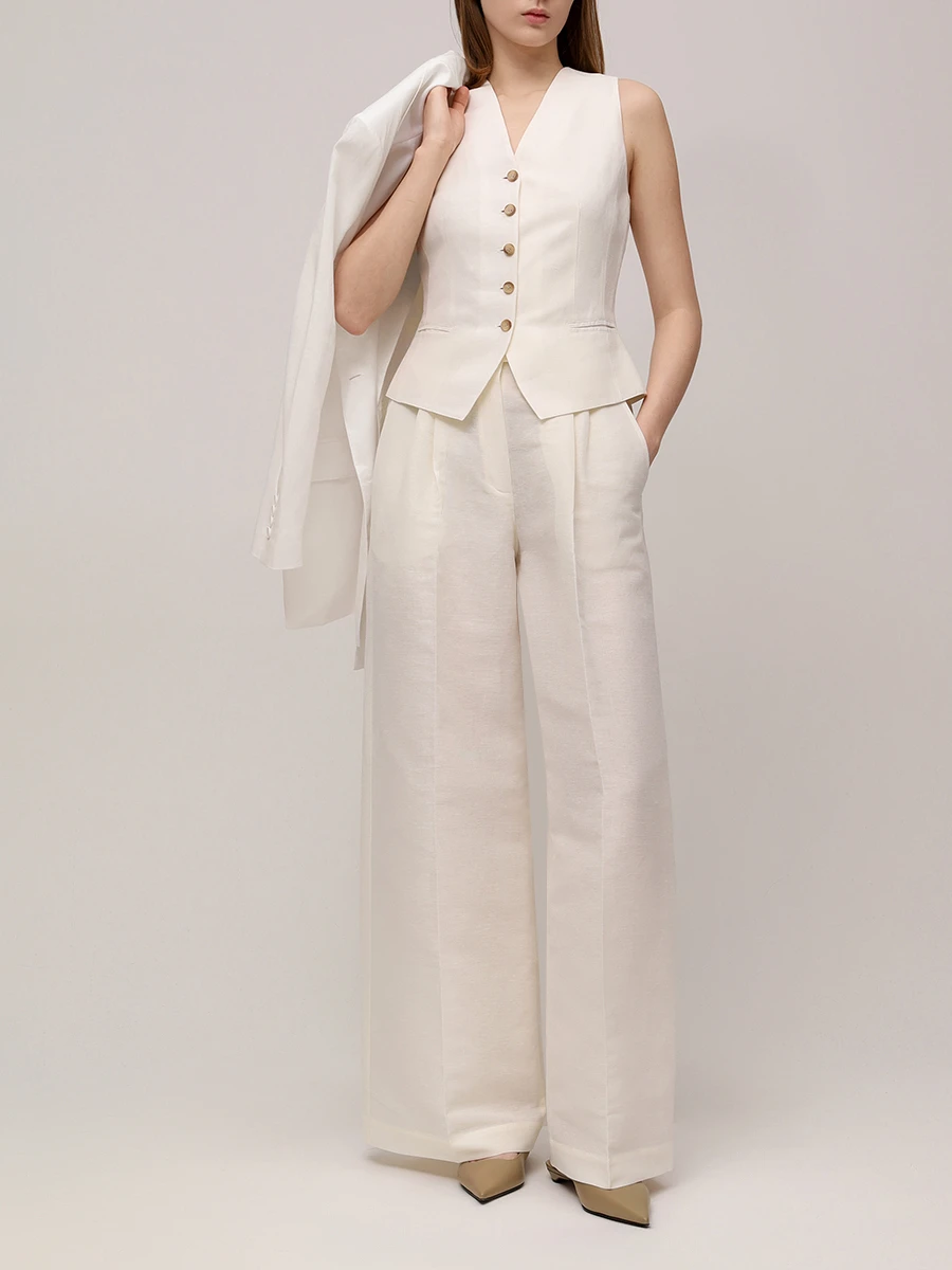 Жилет льняной