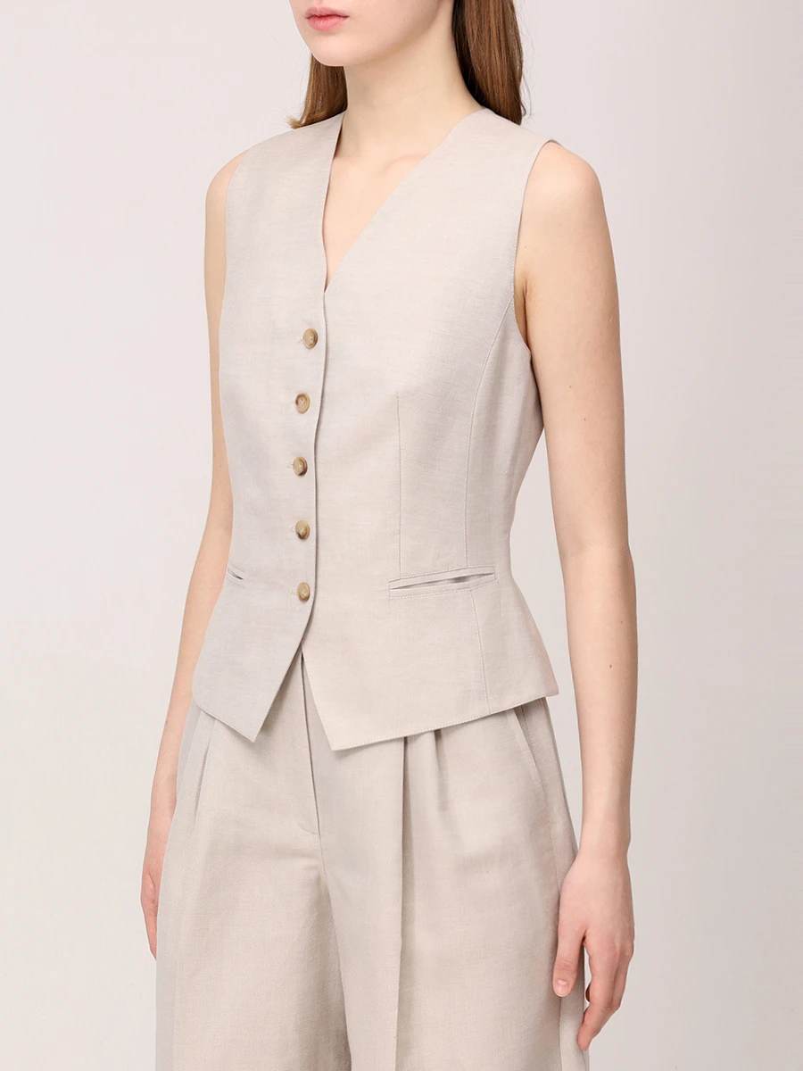 Жилет льняной