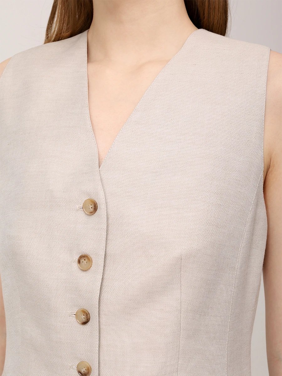 Жилет льняной