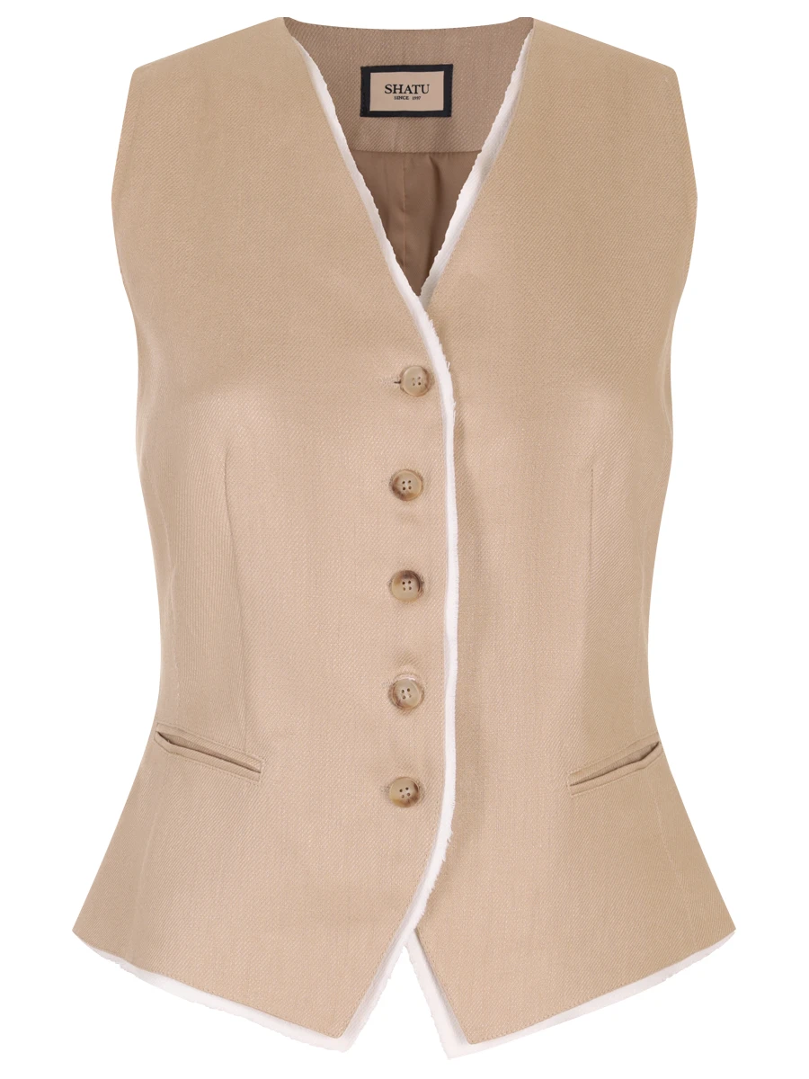 Жилет льняной