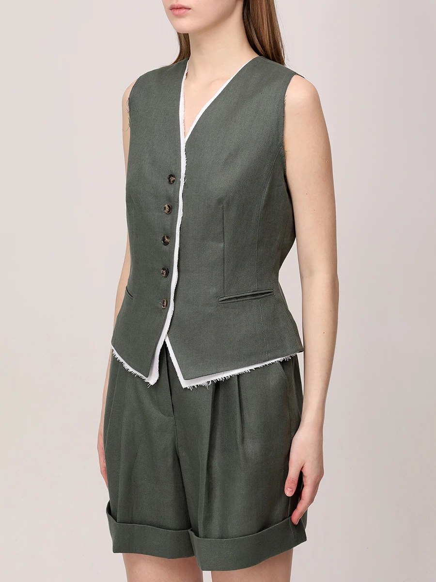 Жилет льняной