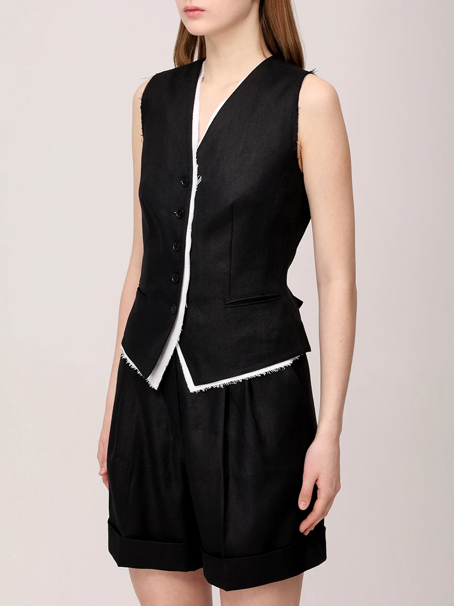 Жилет льняной