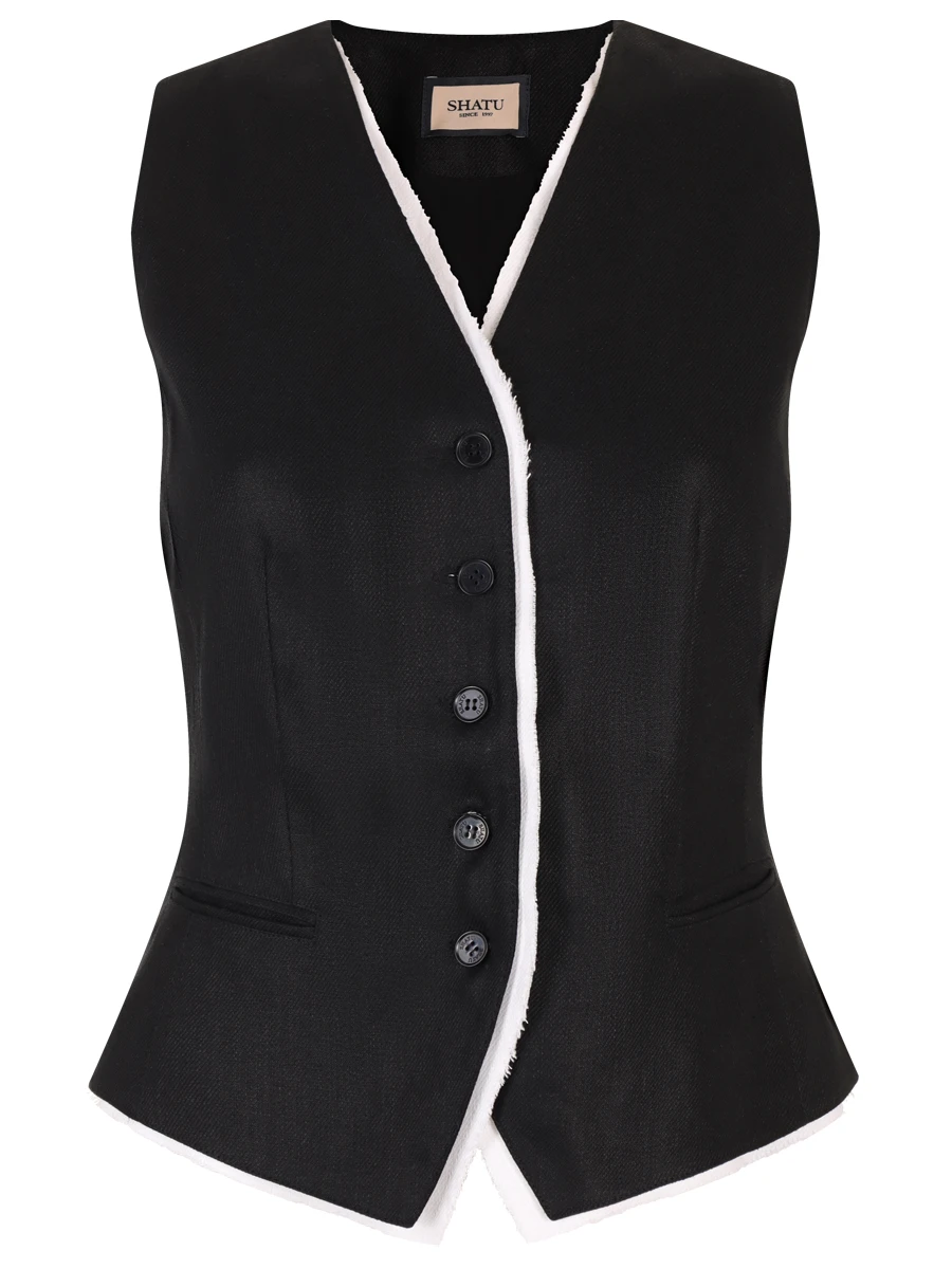 Жилет льняной