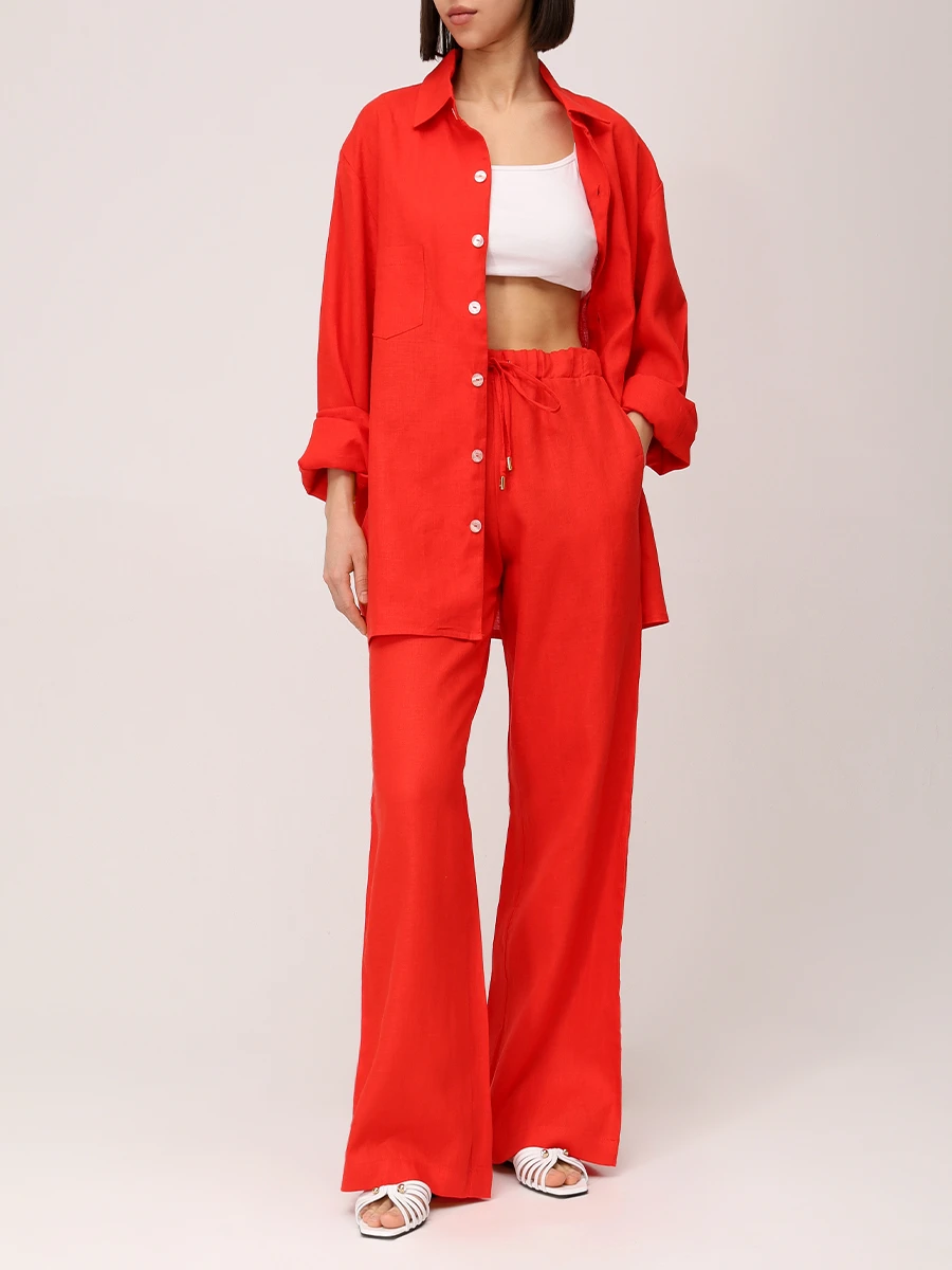 Брюки льняные