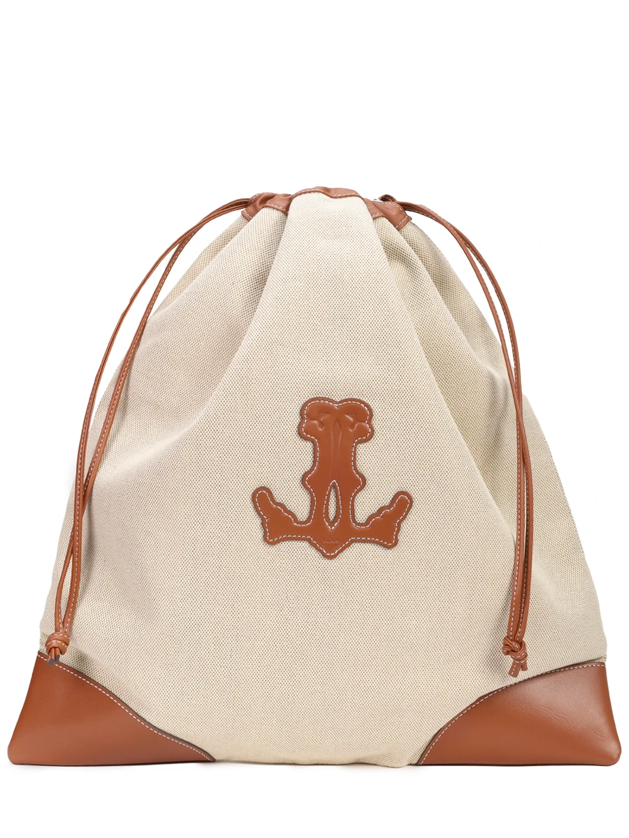 Сумка из хлопка и кожи