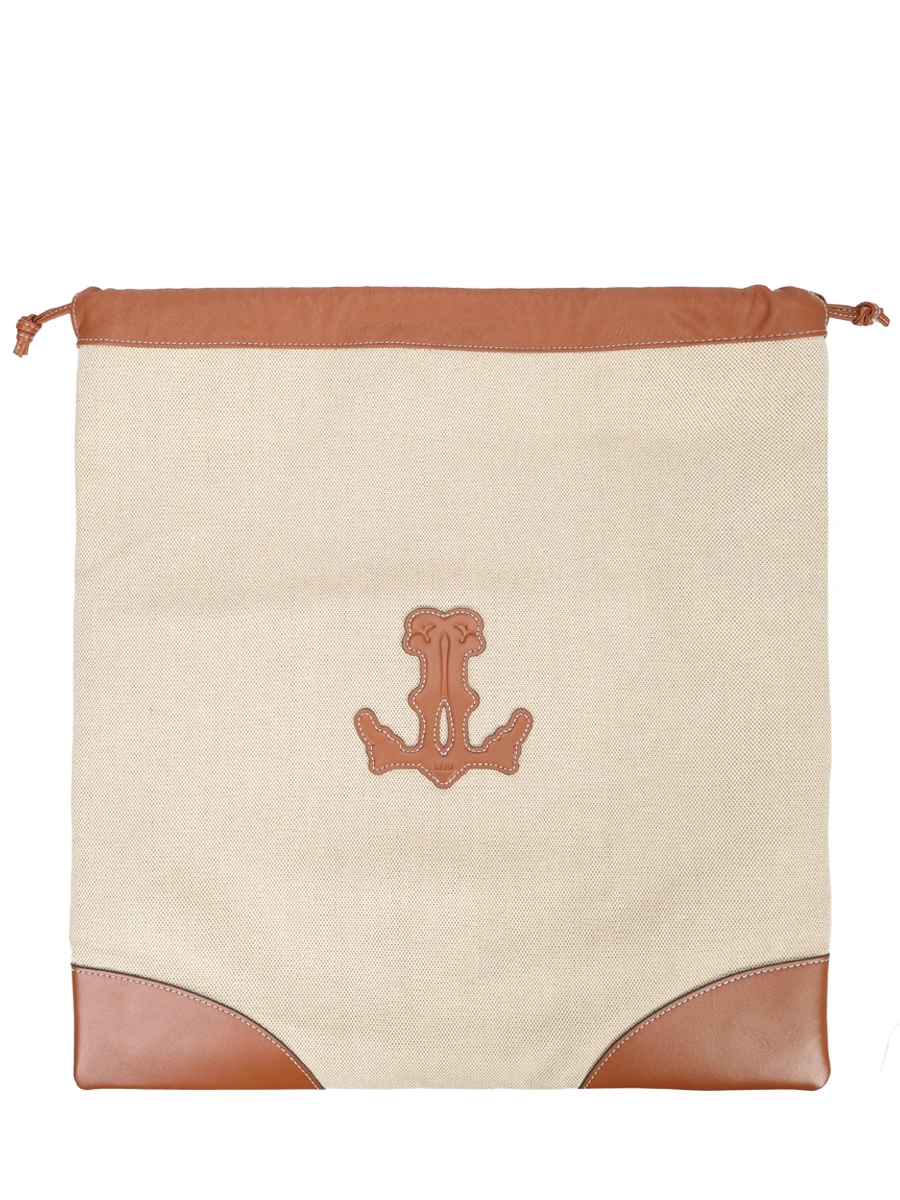 Сумка из хлопка и кожи