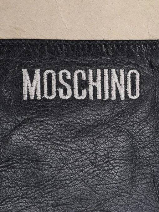 Перчатки кожаные MOSCHINO