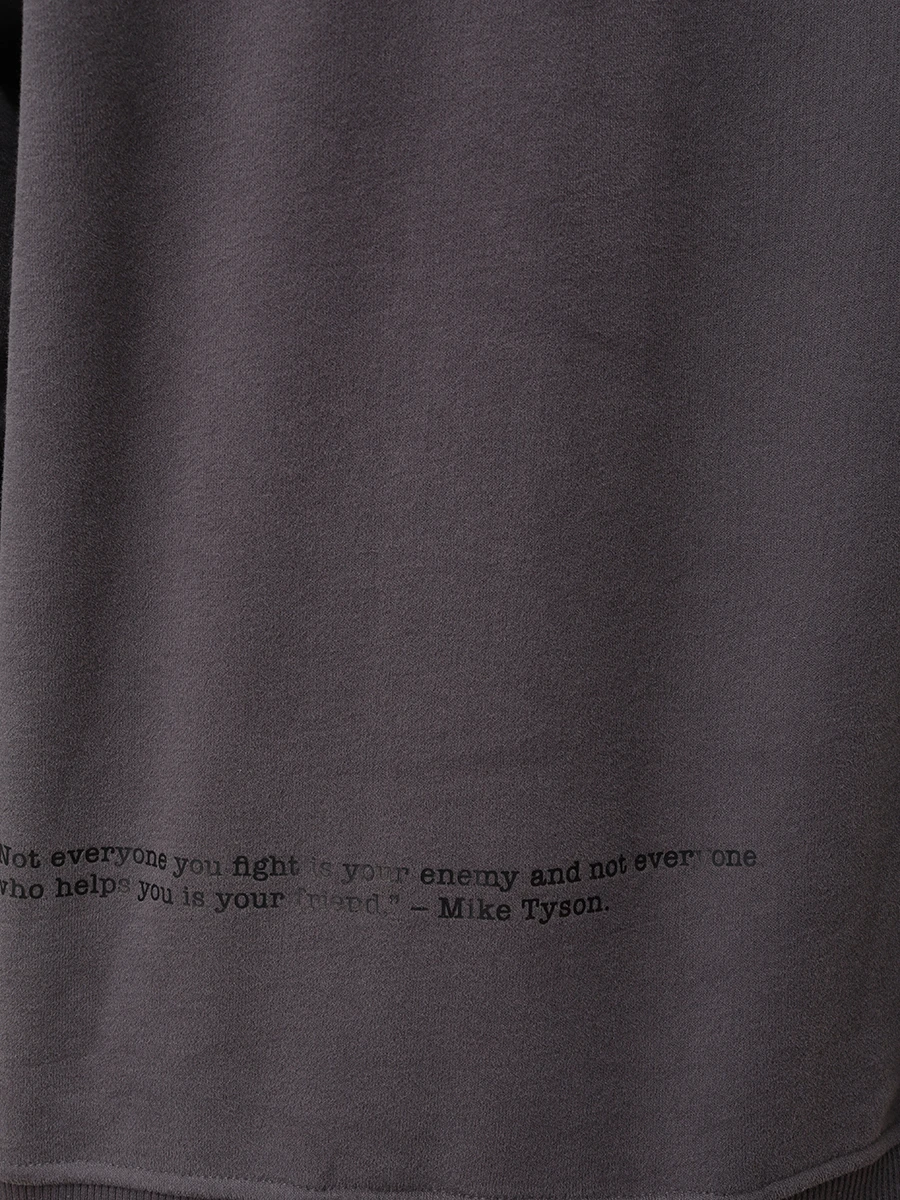 Худи хлопковое с принтом Тайсон