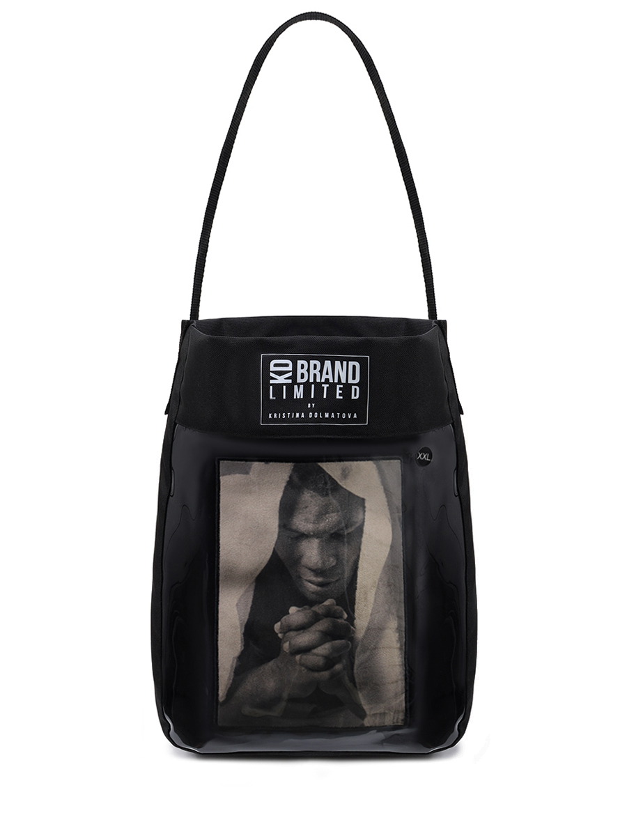 Худи хлопковое с принтом Тайсон