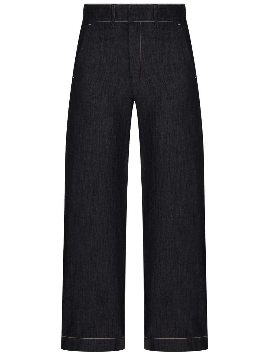 Джинсы из хлопка и льна