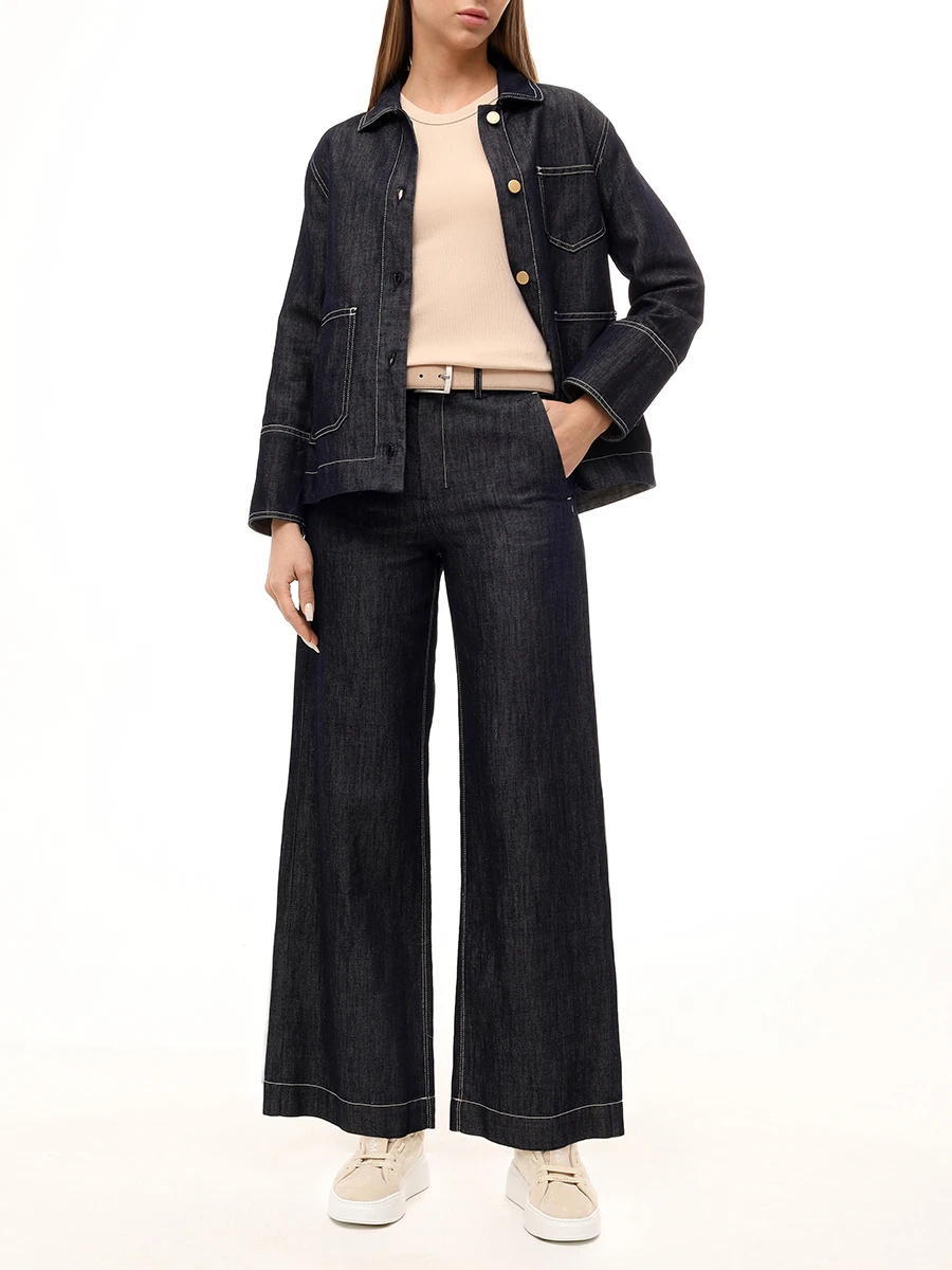 Джинсы из хлопка и льна