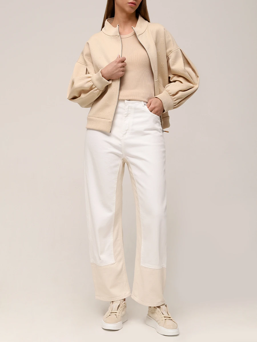 Топ из хлопка и шелка Nastie