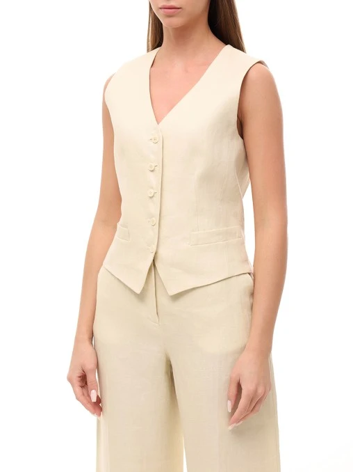 Жилет льняной WEEKEND MAX MARA