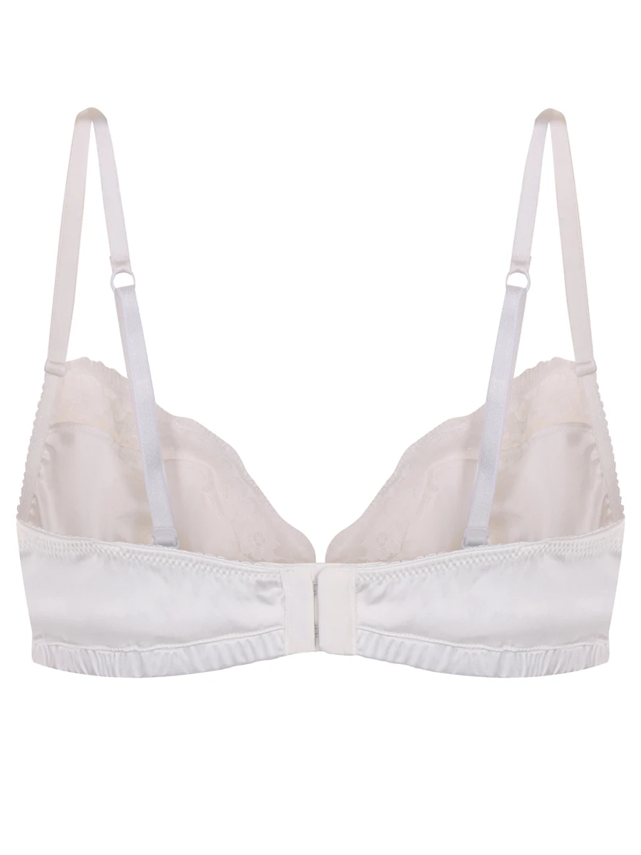 Бюстгальтер шелковый с кружевом