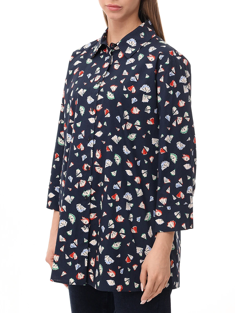 Блуза хлопковая с принтом