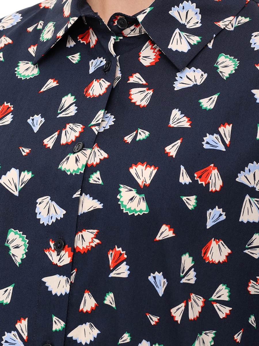 Блуза хлопковая с принтом