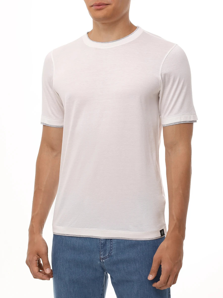 Футболка из шелка и хлопка