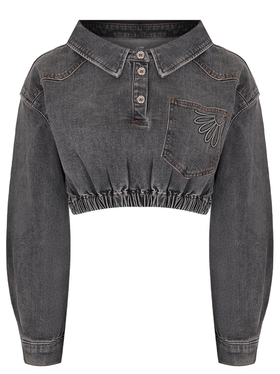 Бомбер джинсовый