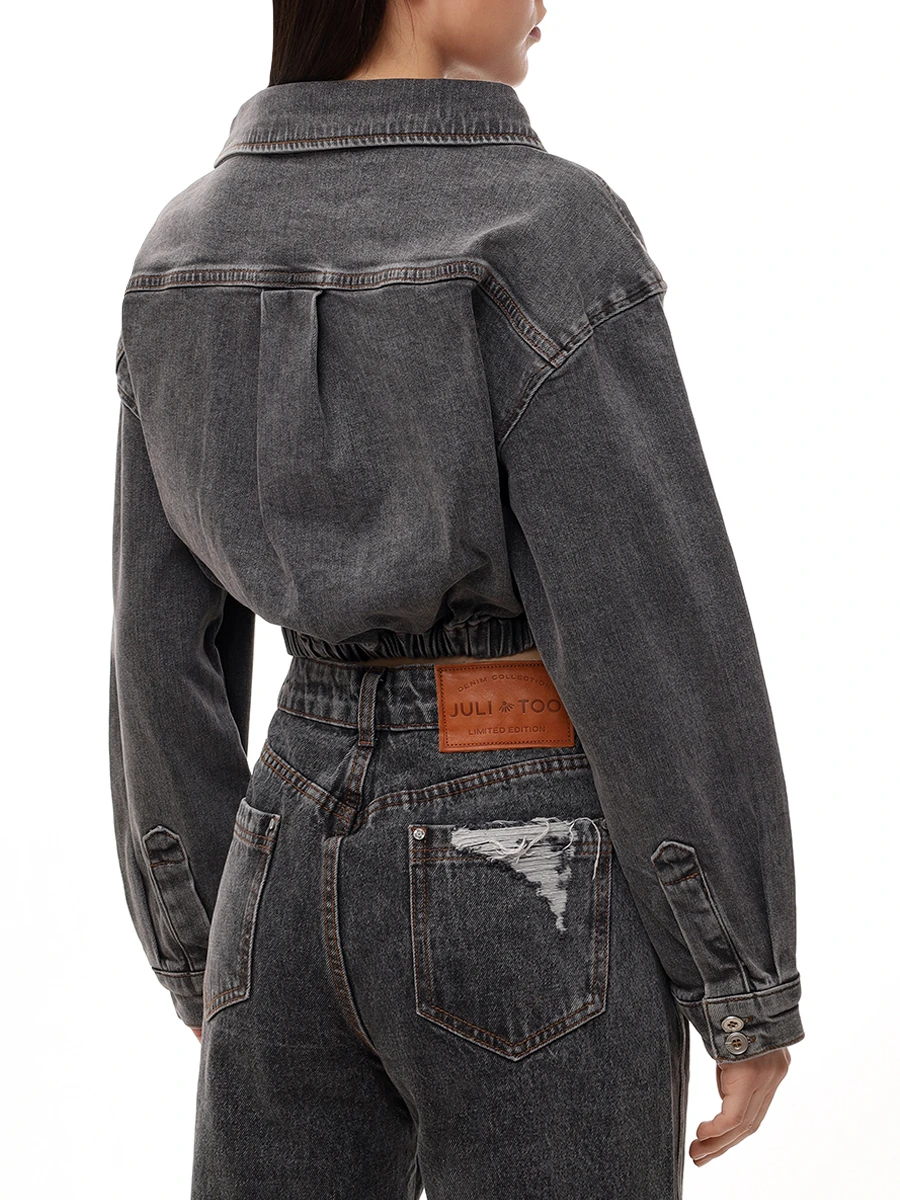 Бомбер джинсовый