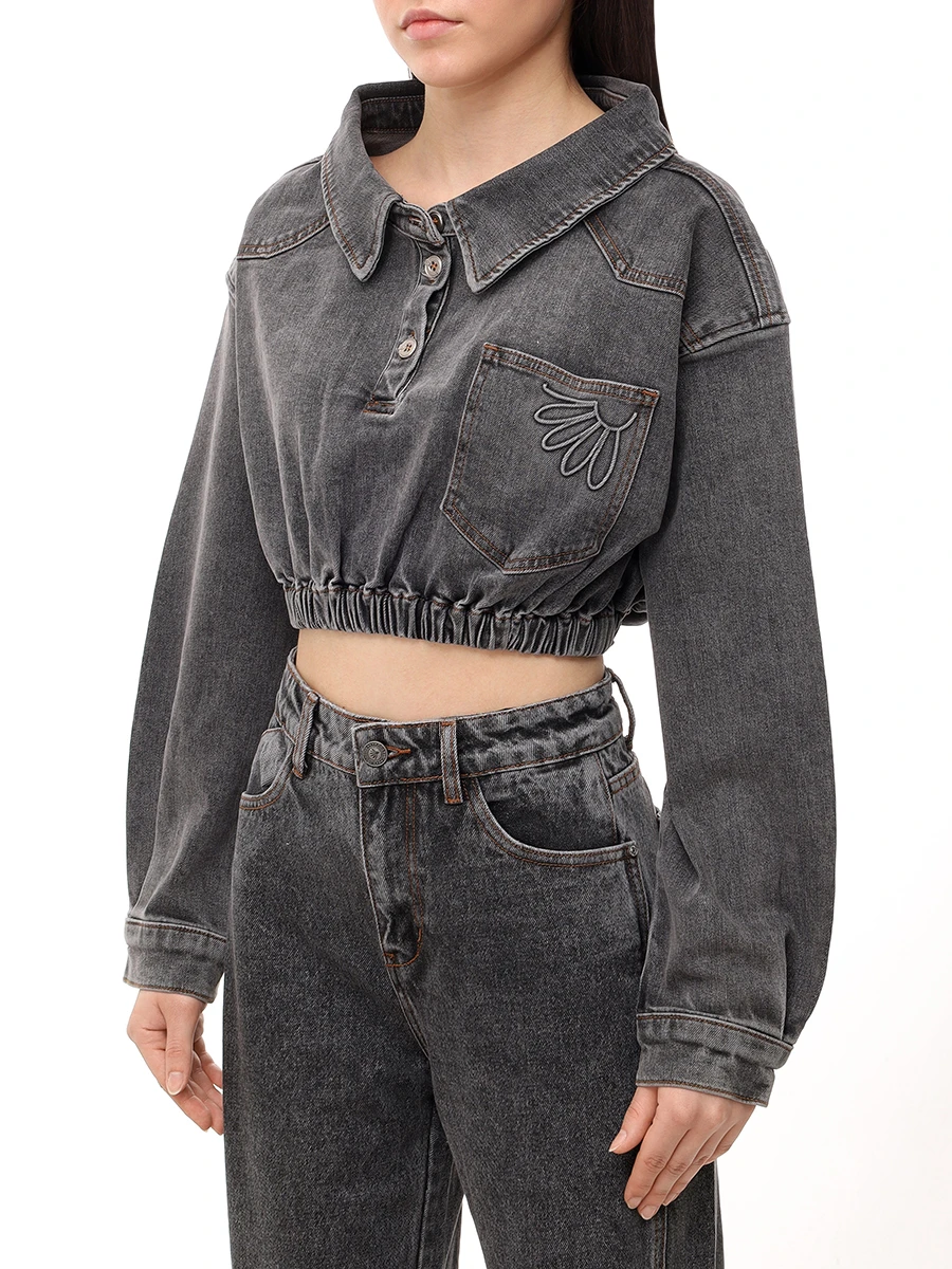 Бомбер джинсовый