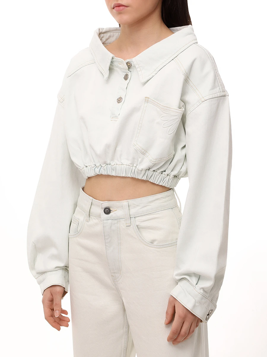 Бомбер джинсовый