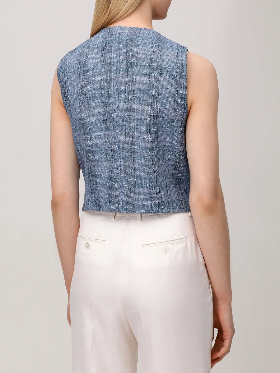 Жилет из льна и вискозы