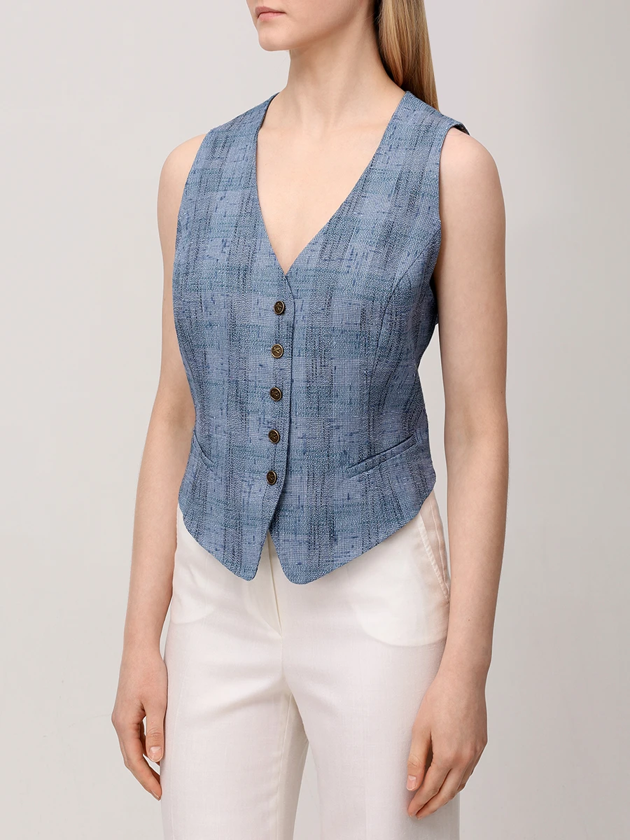 Жилет из льна и вискозы