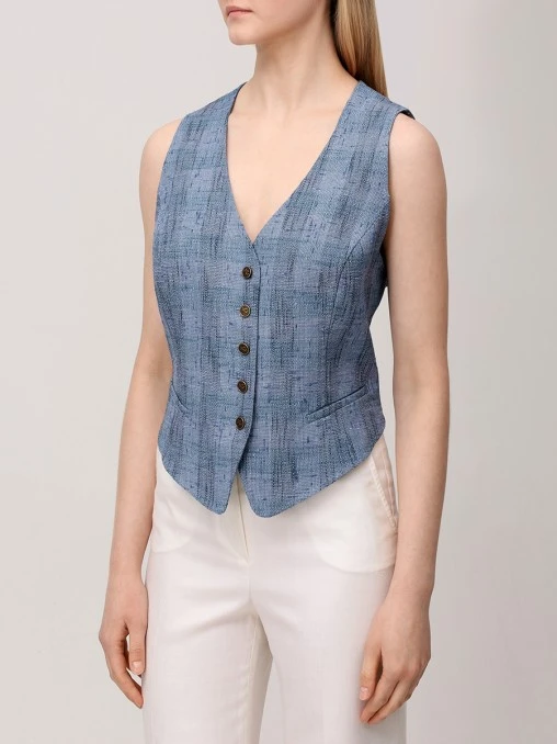 Жилет из льна и вискозы ETRO