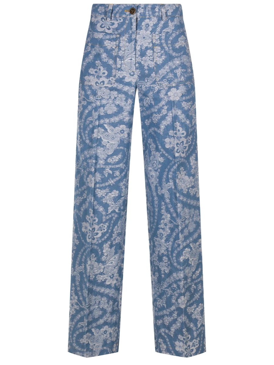 Джинсы из хлопка и льна