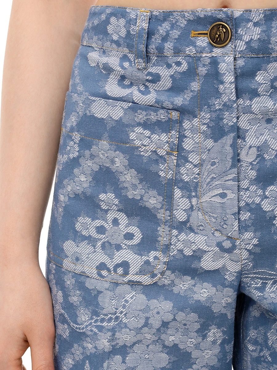 Джинсы из хлопка и льна