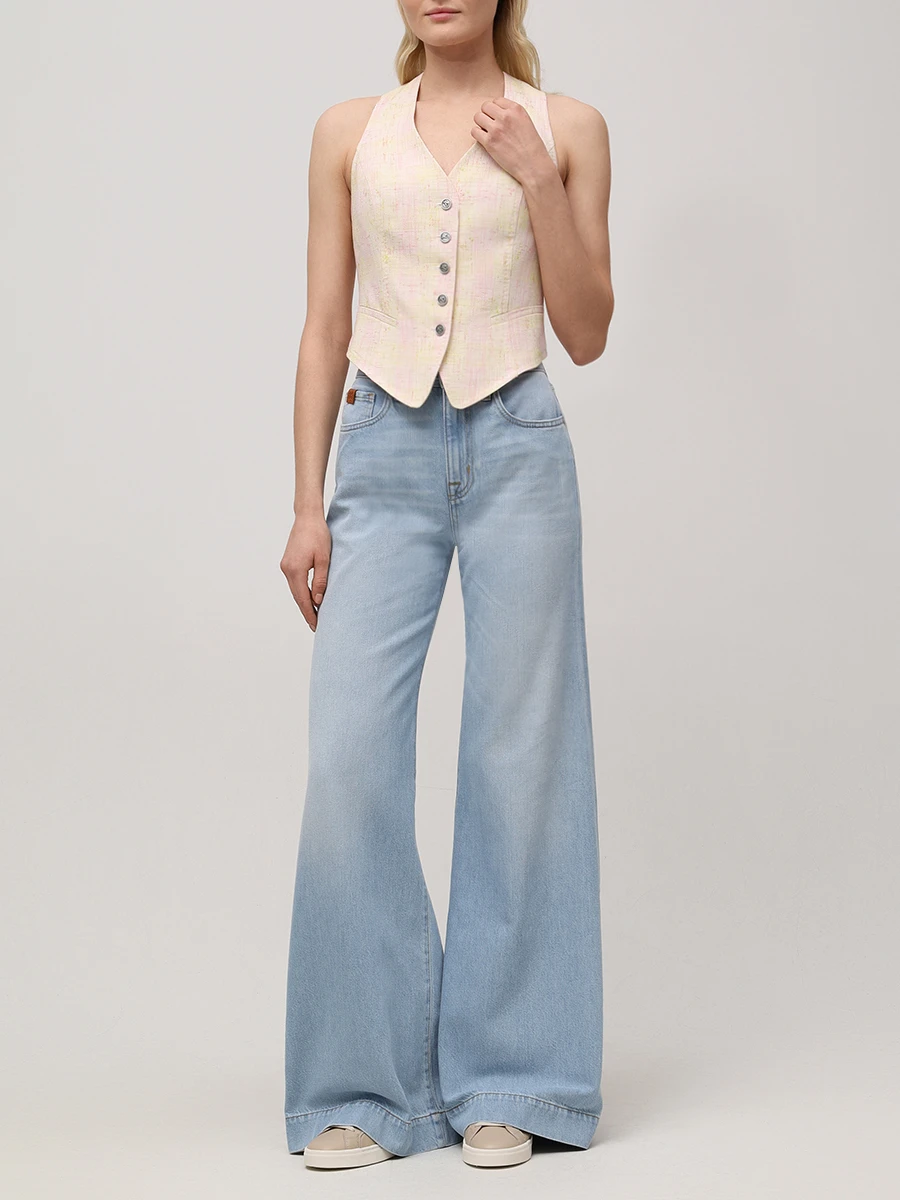 Жилет из льна и вискозы