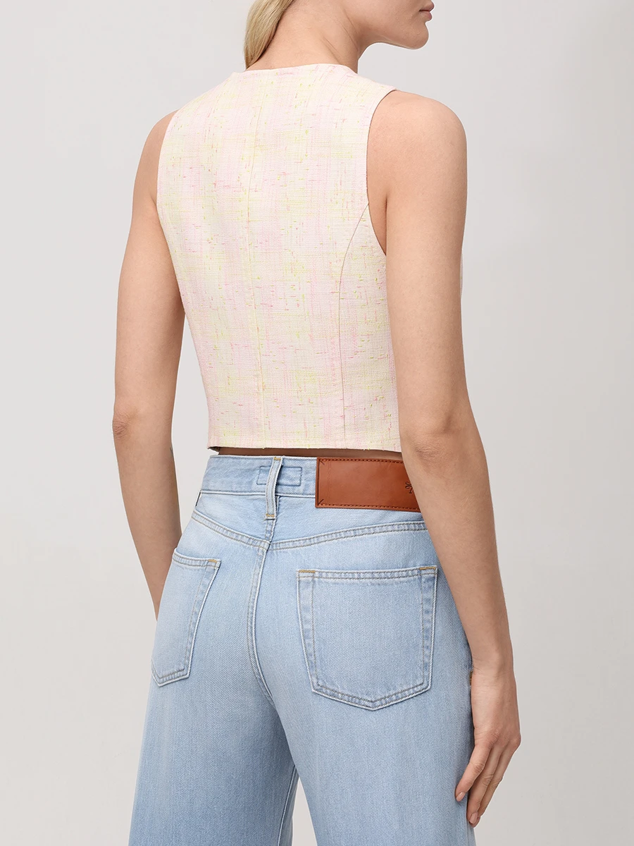 Жилет из льна и вискозы