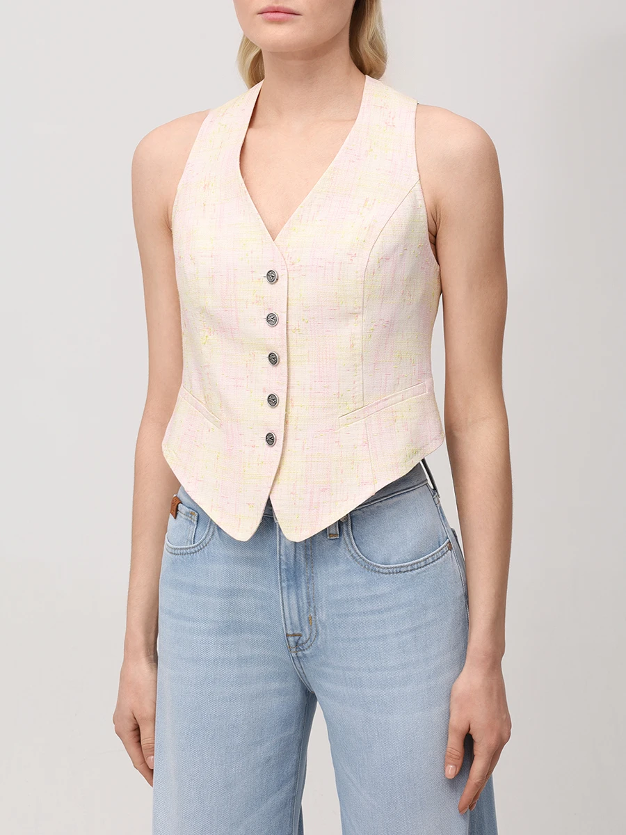 Жилет из льна и вискозы