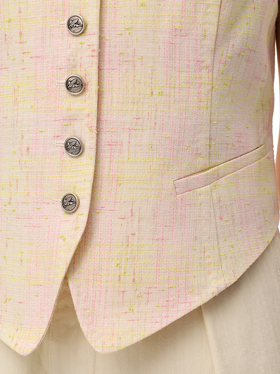 Жилет из льна и вискозы