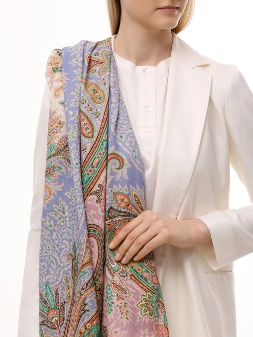 Платок из шерсти и шелка ETRO