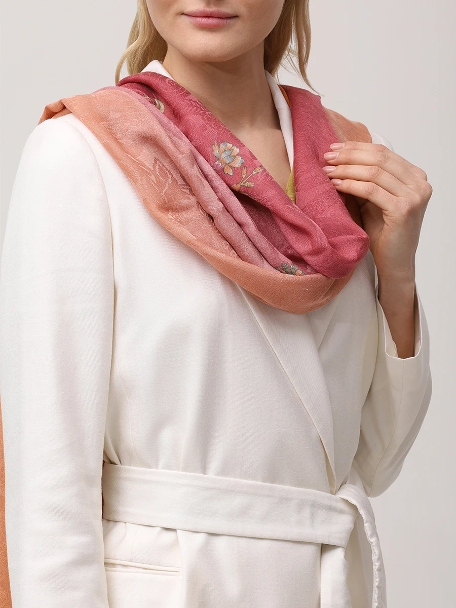 Палантин из шерсти и шелка