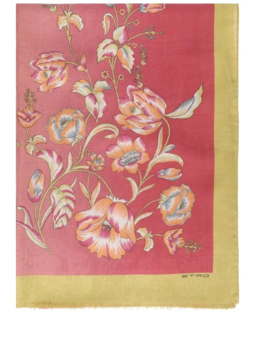 Палантин из шерсти и шелка ETRO