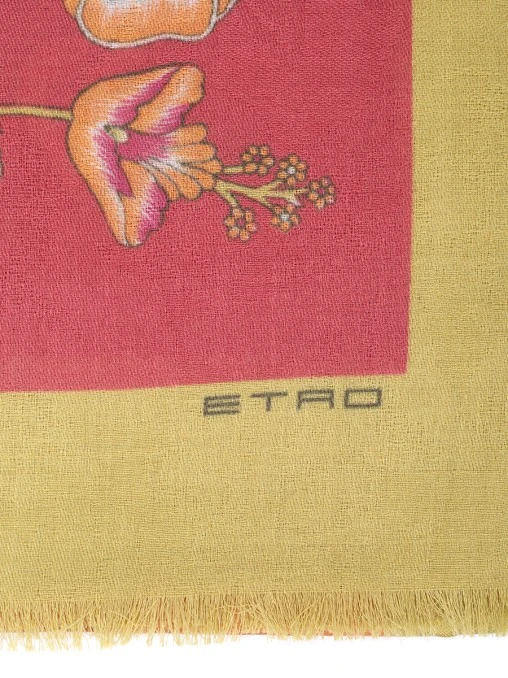 Палантин из шерсти и шелка ETRO
