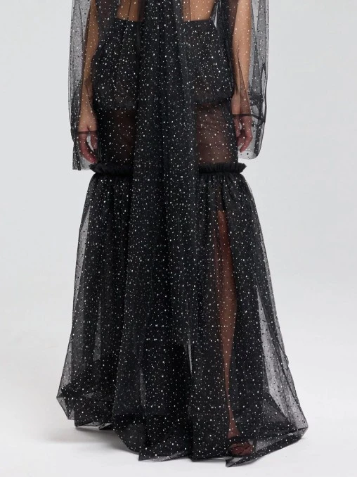 Юбка Звездное небо из сетки TOOMATCH