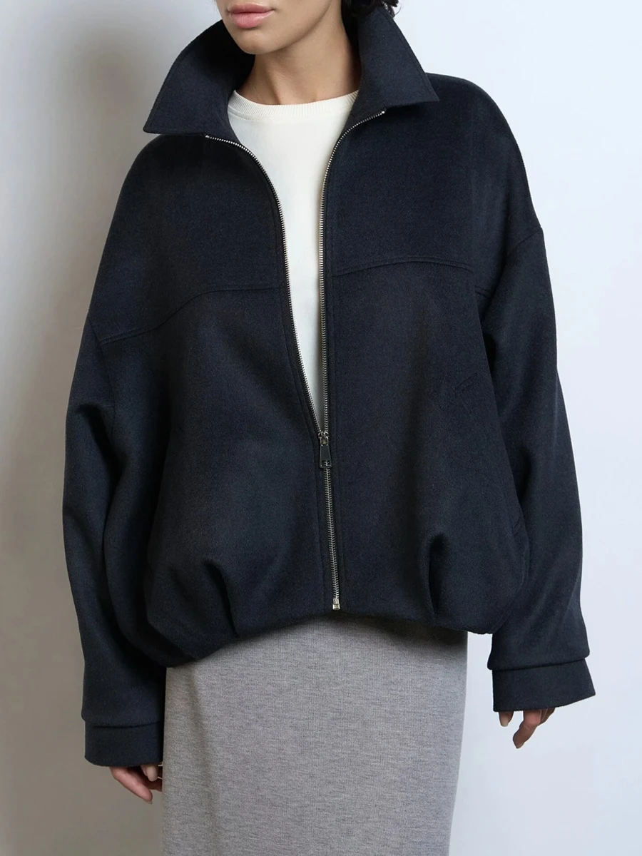 Бомбер Ежевика шерстяной