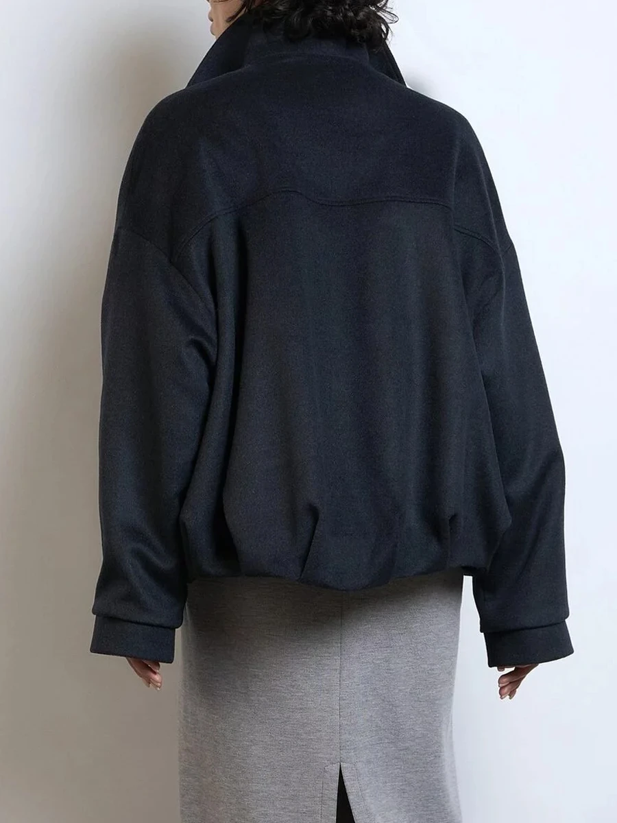 Бомбер Ежевика шерстяной