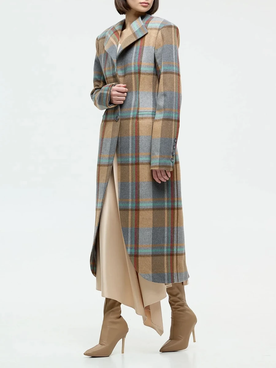 Пальто Виолончель в клетку