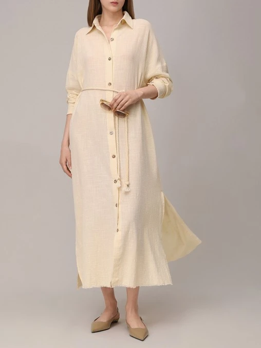 Платье-рубашка хлопковое MAISON SAINT JULIEN